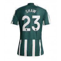 Camisa de time de futebol Manchester United Luke Shaw #23 Replicas 2º Equipamento 2023-24 Manga Curta